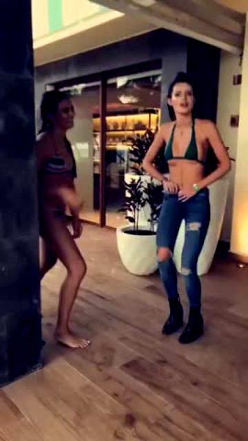 Bella Thorne Dancing With Pals In Bikinis
