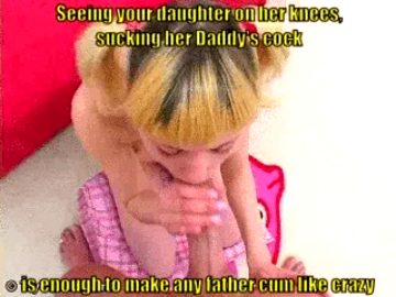 Daughter on her knees