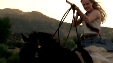 Evan Rachel Wood, On Horseback From Westworld Trailer.