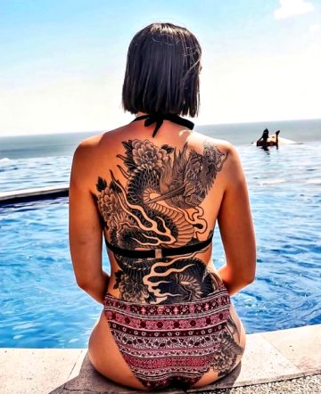 Japanese Back Tattoo By © Tomtom Tattoo.