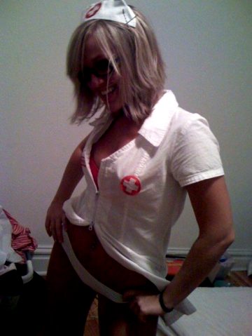 Naughty Nurse costume party babe