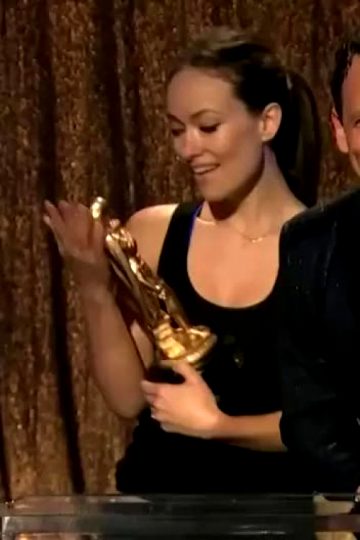 Olivia Wilde Enjoying Her Award