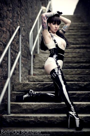 Psylocke On The Stairs