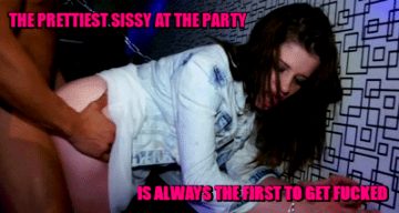 The prettiest sissy gets fucked first