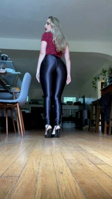 Who Loves Watching Me Walk In My Shiny Pants And Heels? [oc]